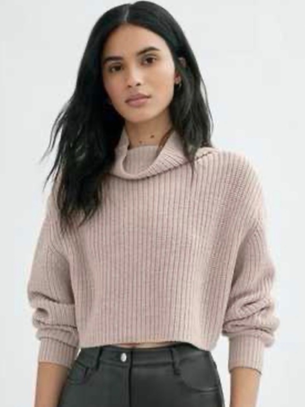 💐NWOT💐 Aritzia Wilfred Montpellier Merino Wool Cropped Turtleneck  - size S